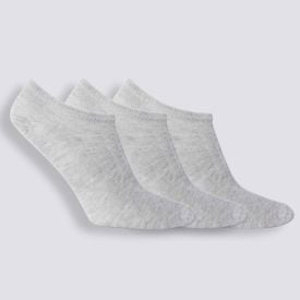 Kit Meia Masculina Com 3 Pares Cano Invisível Risk - CINZA 39/43