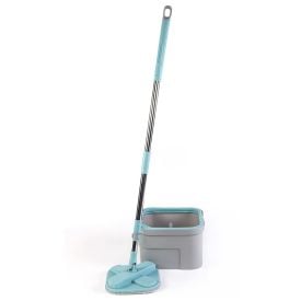 Kit Mop Com Centrífuga Quadrado Havan Casa 3 Peças - Cinza e Azul
