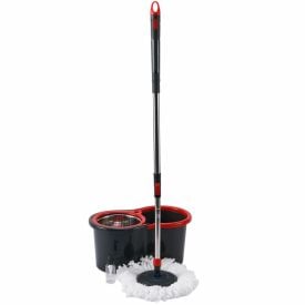 Kit Mop Giratório Pro Powermaid 13L Camesa - Vermelho com Cinza