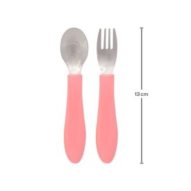 Kit Talheres Infantil Garfo E Colher Bubabzoo Buba - Unicórnio 