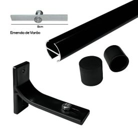 Kit Trilho Deslizante Inove 2,00 m Havan Casa - Preto Fosco