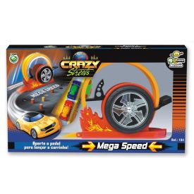Lançador Mega Speed 184 Crazy Streets BS Toys - Laranja