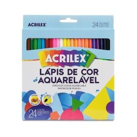 Lápis de Cor Aquarelável 24 Unidades Acrilex - 09654