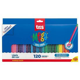 Lápis de Cor Megasoft 90 Lápis 120 Cores Tris - 911605