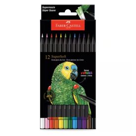 Lápis de Cor Supersoft Faber Castell 12 Cores - 210710