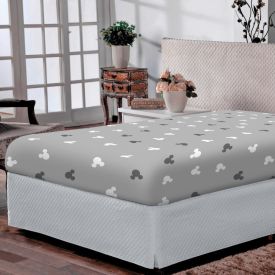 Lençol Avulso Casal Com Elástico Disney Portallar - Mickey