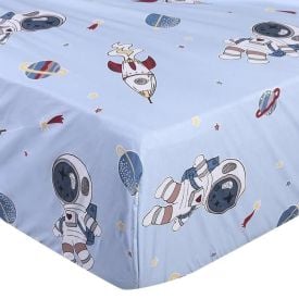 Lençol Avulso Casal com Elástico Infantil Buona Fortuna - Astronauta