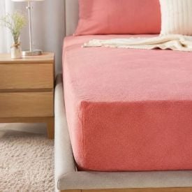 Lençol Avulso Casal com Elástico Plush Slip Havan Casa - Argila