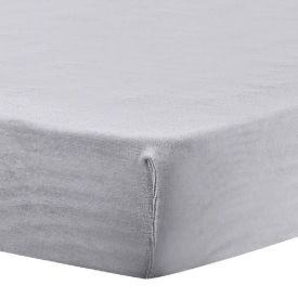 Lençol Avulso Casal Com Elástico Plush Havan Casa - Cinza Lunar