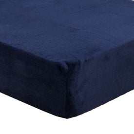 Lençol Avulso Queen com Elástico Plush Havan Casa - Azul Mariner