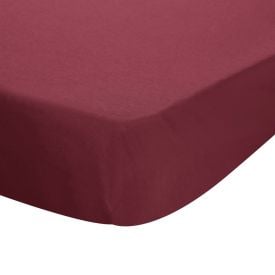 Lençol Avulso Solteiro De Malha  Liso Slym Solecasa  - Vinho Blod