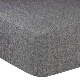 Lençol Casal Com Elástico Percal 100% Algodão Buona Fortuna 1 Pç - Textura Preto 