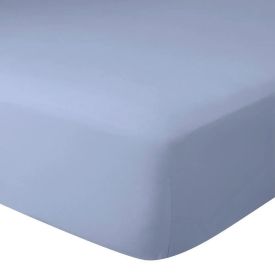 Lençol Casal Percal 100% Algodão Buona Fortuna - Azul Liso Novo