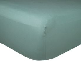 Lençol Solteiro Com Elástico Percal 100% Algodão Buona Fortuna 1 Pç - Verde