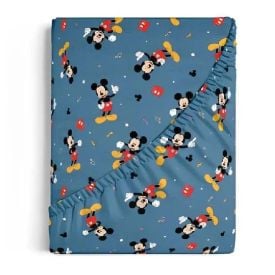 Lençol Infantil Solteiro Com Elástico Disney By Hedrons - Mickey Dance