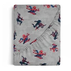Lençol Infantil Solteiro Com Elástico Disney By Hedrons - Homem Aranha Black