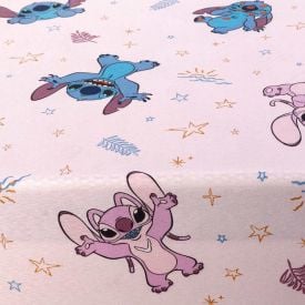 Lençol Infantil Solteiro Com Elástico Disney By Hedrons - Stitch Love