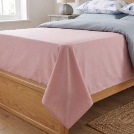 Lençol Queen 100% Algodão Sem Elástico Buona Fortuna - Rosa Velho