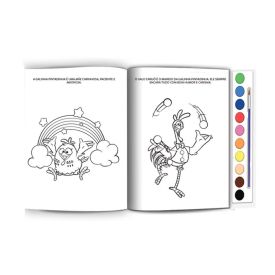 Livro Aquarela Galinha Pintadinha Culturama Editora - Colorir