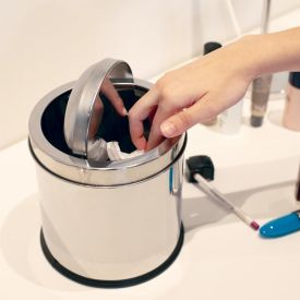 Lixeira Basculante Redonda Inox Mor - 3 Litros