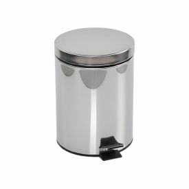 Lixeira Redonda com Pedal Havan Casa 5 Litros - Inox