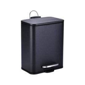 Lixeira Com Pedal Inox 5 Litros Mallana - Preto 