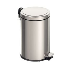 Lixeira Com Tampa E Pedal Brasil Tramontina 12 Litros - Aço Inox