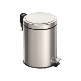 Lixeira Com Tampa E Pedal Brasil Tramontina 5 Litros - Aço Inox