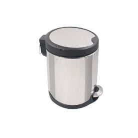 Lixeira Com Tampa Siliconada Havan Casa 5 Litros - Aço Inox