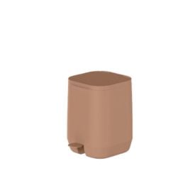 Lixeira De Pedal Aura 6L Ou - Marrom Amêndoa