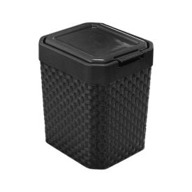 Lixeira Pia Rattan Com Tampa Click Arqplast -  5 Litros