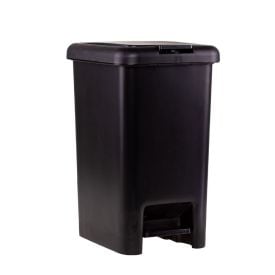 Lixeira Plástica com Pedal  Havan Casa 15 Litros - Preto