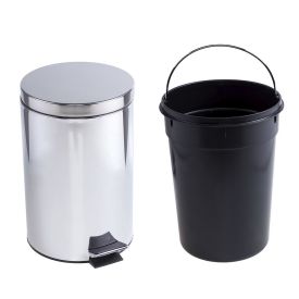 Lixeira Solecasa Com Pedal E Balde 12 Litros - Inox