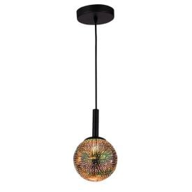 Lustre Pendente Pixel Em Vidro E27 Taschibra - Espelhado
