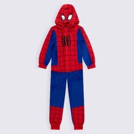 Macacão Pijama Infantil 4 a 10 Anos Homem-Aranha Marvel