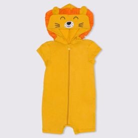 Macaquinho de Bebê Menino Leão Yoyo Baby Amarelo Queimado