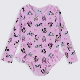 Maiô Infantil Mickey 1 a 3 Anos Disney Rosa