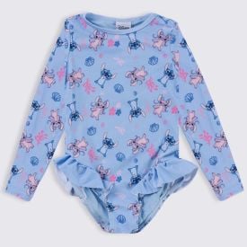 Maiô Infantil Stitch 1 a 3 Anos Disney Azul