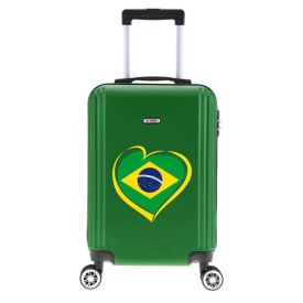 Mala de Viagem Grande Tonin Verde em Abs com Rodas 360° Expansível - Coração