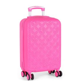 Mala Para Viagem De Bordo Abs 360° Barbie Luxcel - Pink