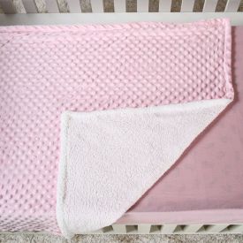 Manta Cobertor Para Bebê Popcorn 75X100 Cm Camesa - Rosa