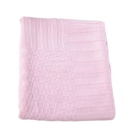 Manta De Tricô 80X100cm Havan Baby - Rosa Claro