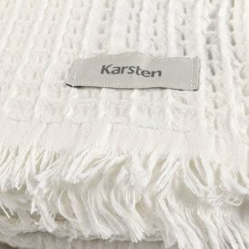 Manta Decorativa Denver 1,50X2,00 m 100% Algodão Karsten - Off White