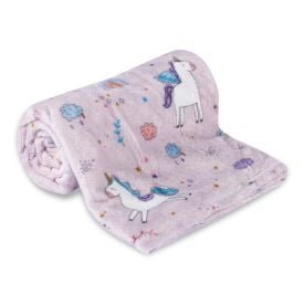 Manta Infantil 100% Poliéster Encantos Havan Kids - Unicórnio Lilás