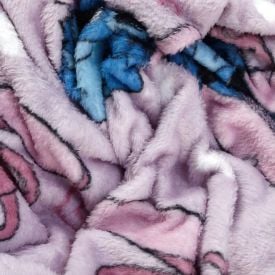 Manta Infantil Flannel 1,05M X 1,50M Disney - Stitch e Angel Coração