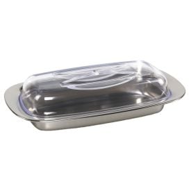 Manteigueira Com Tampa Acrílica Brinox Lyon 20,5Cm - Inox