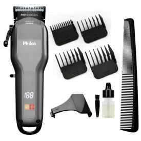 Máquina de Cortar Cabelo Philco 8 Acessórios 10W Pcr07
