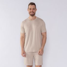 Pijama Masculino Curto Marc Alain Bege