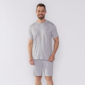 Pijama Masculino Curto Marc Alain Cinza