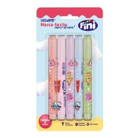 Marca-Texto Com Aroma Fini Leoarte - 5 Unidades